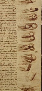 Diagrammi scientifici, dal Codice Leicester, 1508-12 (dettaglio) da Leonardo da Vinci